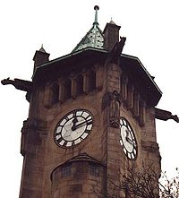 Clock tower at Lindley, West Yorkshire.jpg