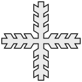 Legallyazott kereszt (Bárczay 119., fr: croix clavetée, croix écôtée, en: cross raguly, de: Astkreuz, la: crux ramosa), ágas vonallal megrajzolt keresztnek is tekinthető; a csonkok a két oldalon lehetnek egymással szemben, egy csonknyi közzel eltolva (ellengallyazott kereszt) vagy szabálytalanul elrendezve, illetve természetes módon ábrázolva