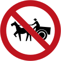 SR-25 No entry for Animal drawn Vehicle