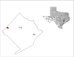 Location of Weimar, Texas