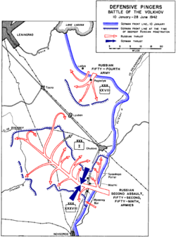 Map depicting Allied breakthroughs of the German line. The German armour is held back and committed to seal the breakthrough