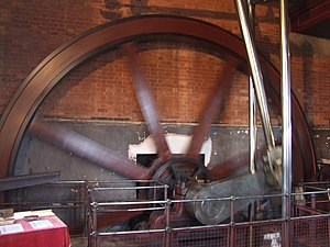 English: Flywheel 'C engine' Claymills Pumping...