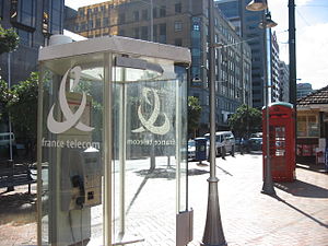 France Télécom phone booth in Wellington, New ...
