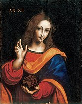 Gian Giacomo Caprotti, detto il Salaì, Cristo giovanetto come Salvator Mundi, Museo Ideale Leonardo da Vinci