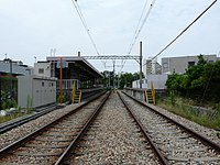 線路側から見たホーム