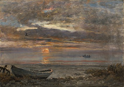 Solnedgang en januardag i Skagen, 1907