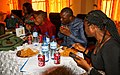 Participants having their lunch