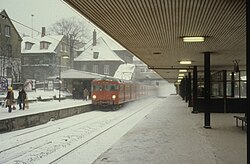 S-tog lijn H naar het westen op 30 december 1978