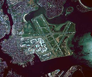 English: Boston's Logan Airport (KBOS) aerial ...