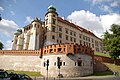 Vytis (Pogonia) ist auf einem der Türme des Schlosses Wawel in Krakau neben dem polnischen Adler und dem Doppelkreuz der Jagiellonen abgebildet