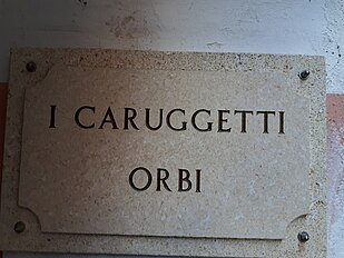 Löa, I Caruggetti Orbi (cartellu in léngua ligüre)