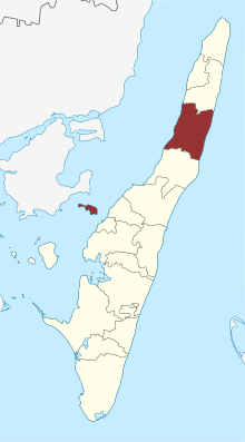 Lage des Bøstrup Sogn in der Langeland Kommune