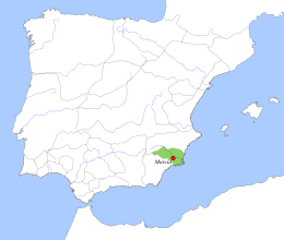 Taifa di Murcia - Localizzazione