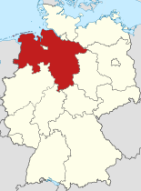 Карта-локатор Нижняя Саксония в Германии.svg