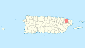 Location of Río Grande in Puerto Rico