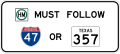 R14-6T (HM) Must follow (route shields)