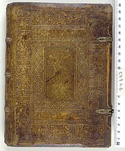 A 16th century book bound in pig skin