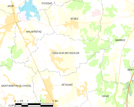 Mapa obce Cras-sur-Reyssouze