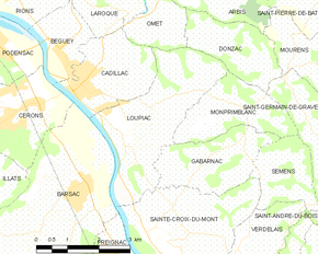 Poziția localității Loupiac