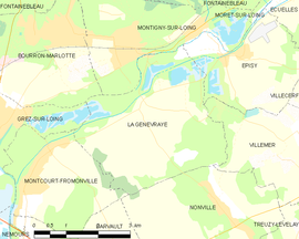 Mapa obce La Genevraye