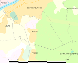 Mapa obce Nointel