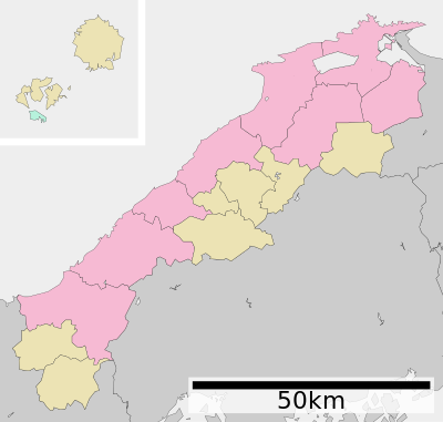 Location map Japan Shimane and Oki