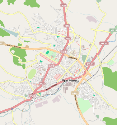Location map Kragujevac