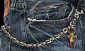 Modern charivari worn on jeans