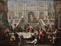 Noces de Cana by Unknown Venetian master. 17th century