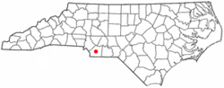 מונרו על מפה צפון קרוליינה
