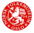Det norske riksvåpenet på seglet til Norsk folkemuseum.