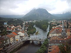 The Ariège river in Tarascon-sur-Ariège.