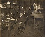 Batteri av talrör på ett kontor 1903