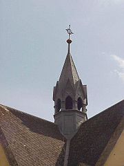 Věžička kostela sv. Josefa v Předlicích