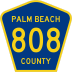 State Road 808 and County Road 808 marker