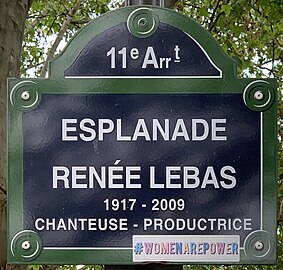 Panneau de l'esplanade.