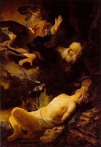 Abraham and Isaac, Rembrandt, 1634 Rembrandt Abraham en Isaac, 1634.jpg