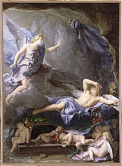 Morphée s'éveillant à l'approche d'Iris (entre 1688 et 1689), Versailles, Grand Trianon.