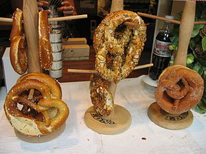 Pretzels for sale in Alsace