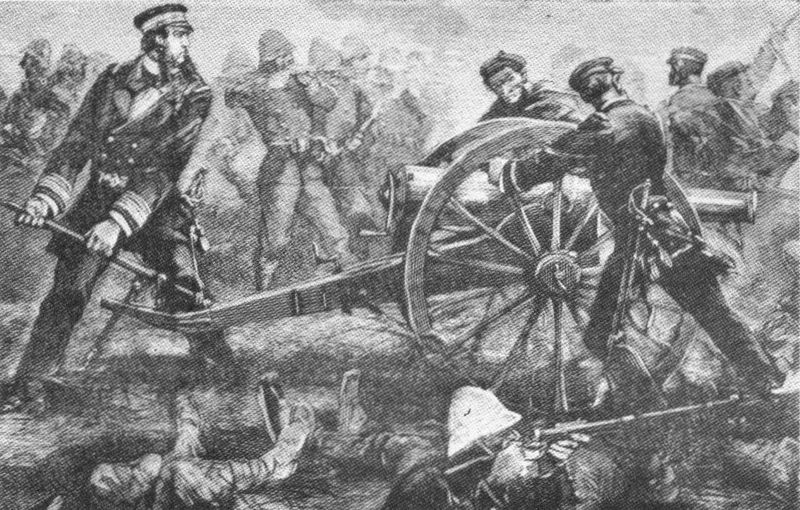 Tập tin:Riviere pushing the cannon forward at Sontay.jpg