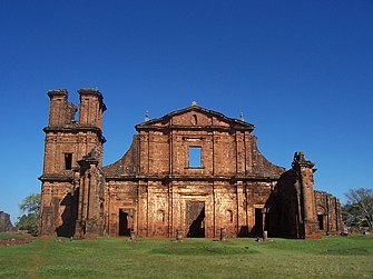 Ruínas de São Miguel das Missões, no estado de Rio Grande do Sul.