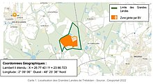 Situation géographique des Grandes Landes de Trébédan