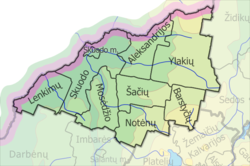 Map of Skuodas district municipality