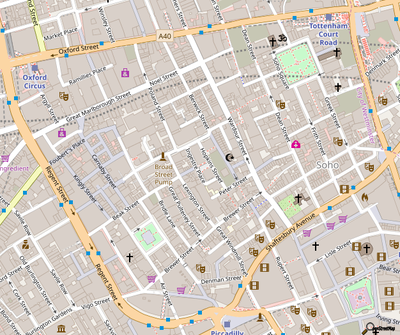 Location map United Kingdom Soho