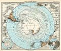 1891年の南極地図。南極大陸が発見された。
