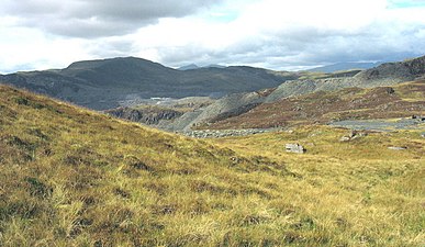 The derelict slate storage area at Graig Ddu quarry