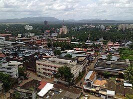 Uitzicht over de stad en het district Thrissur