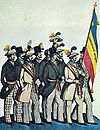 1848 tricolor flag of Romania