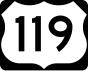 U.S. Route 119 marker