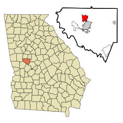 موقعیت هنس میل، جورجیا در نقشه